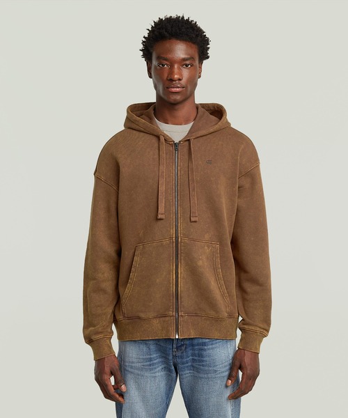 ドゥーズィエムクラス Jerseyパーカー ゴールドジップ オーバーサイズ 茶色 ドゥーズィエムクラス Jerseyパーカー ゴールドジップ オーバーサイズ