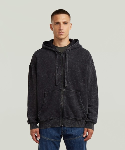 セール】WASHED LOOSE FULL ZIP HOODIE/ヴィンテージライクウォッシュ
