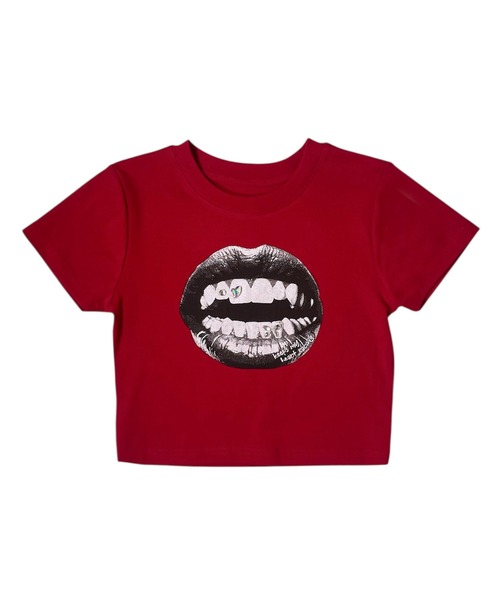 ACLENT リッププリントデザインミニTシャツ リッププリントデザインミニTシャツ（Tシャツ/カットソー