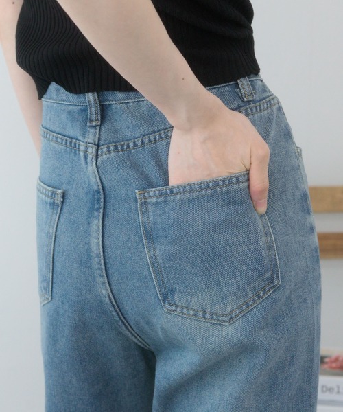 pumpkin port（パンプキンポート）の「ジルコン+星スタッズのデニムロングパンツ（デニムパンツ・レディース・ブルー・S/M/L）」の16枚目の写真