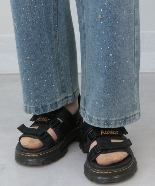 pumpkin port（パンプキンポート）の「ジルコン+星スタッズのデニムロングパンツ（デニムパンツ・レディース・ブルー・S/M/L）」の17枚目の写真