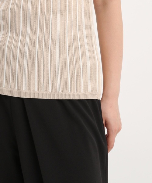 Andemiu（アンデミュウ）の「ストライプオフショルニット574987（ニット/セーター・レディース・ブラック/ベージュ・FREE）」の15枚目の写真