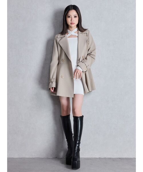 GYDA(ジェイダ)の「2WAYチョーカーオフショルニットワンピース(ワンピース・レディース・ネイビー/オフホワイト/ブラック・FREE)」の16枚目の写真