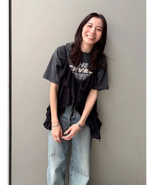 Ungrid（アングリッド）の「コットンフリルキャミ（キャミソール・レディース・ブラック/オフホワイト/グリーン・FREE）」の14枚目の写真