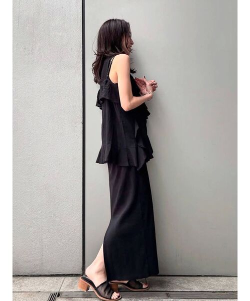 Ungrid（アングリッド）の「コットンフリルキャミ（キャミソール・レディース・ブラック/オフホワイト/グリーン・FREE）」の21枚目の写真