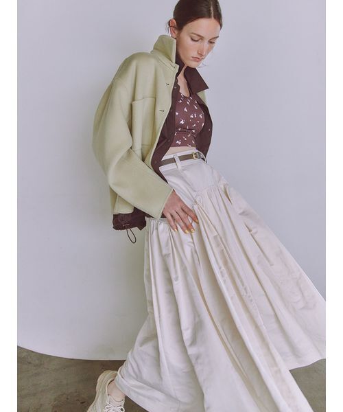 emmi（エミ）の「ロイヤルジーロン・CPOジャケット（チェスターコート・レディース・オリーブ/グレイッシュベージュ/ブラウン・F）」の5枚目の写真