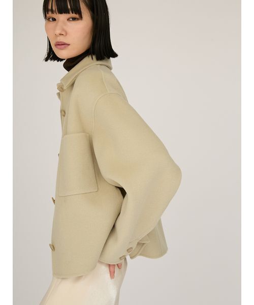 emmi（エミ）の「ロイヤルジーロン・CPOジャケット（チェスターコート・レディース・オリーブ/グレイッシュベージュ/ブラウン・F）」の12枚目の写真