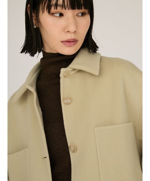 emmi（エミ）の「ロイヤルジーロン・CPOジャケット（チェスターコート・レディース・オリーブ/グレイッシュベージュ/ブラウン・F）」の13枚目の写真
