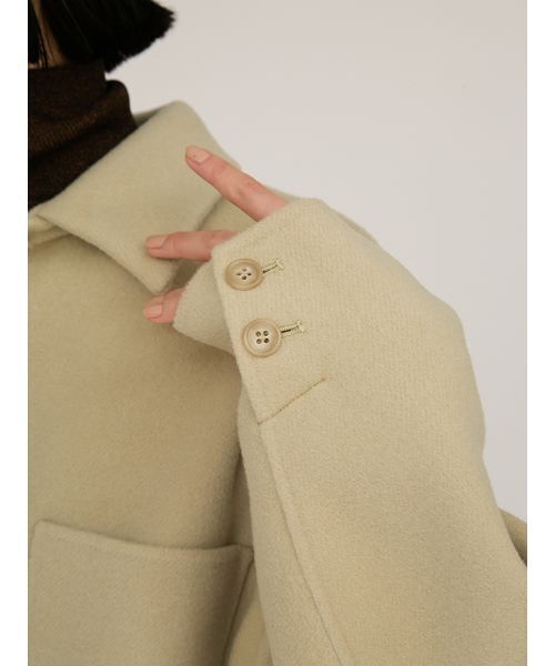 emmi（エミ）の「ロイヤルジーロン・CPOジャケット（チェスターコート・レディース・オリーブ/グレイッシュベージュ/ブラウン・F）」の15枚目の写真