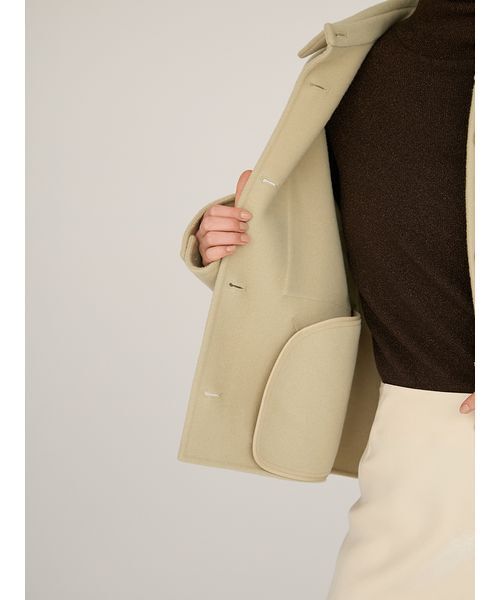 emmi（エミ）の「ロイヤルジーロン・CPOジャケット（チェスターコート・レディース・オリーブ/グレイッシュベージュ/ブラウン・F）」の19枚目の写真