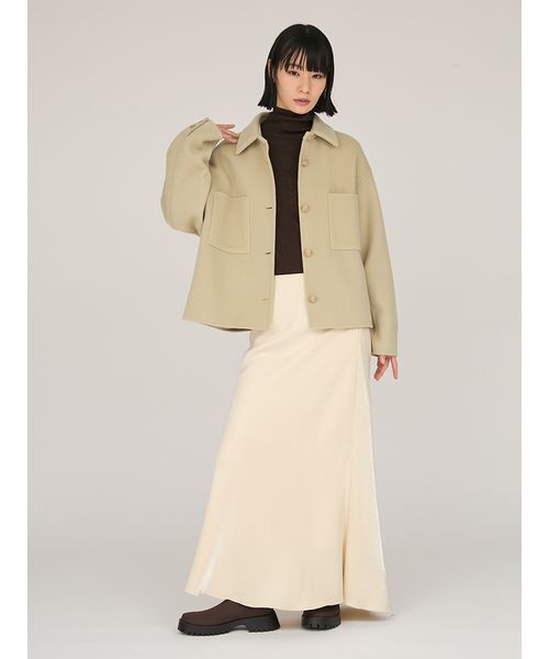 emmi（エミ）の「ロイヤルジーロン・CPOジャケット（チェスターコート・レディース・オリーブ/グレイッシュベージュ/ブラウン・F）」の21枚目の写真