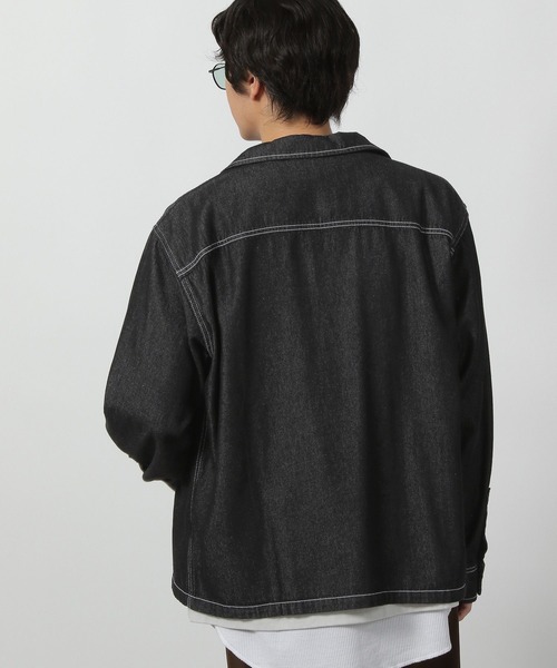 LAKOLE（ラコレ）の「デニムショートオープンカラーシャツ / 583349（シャツ/ブラウス・メンズ・ネイビー/ブラック・LARGE/MEDIUM）」の7枚目の写真