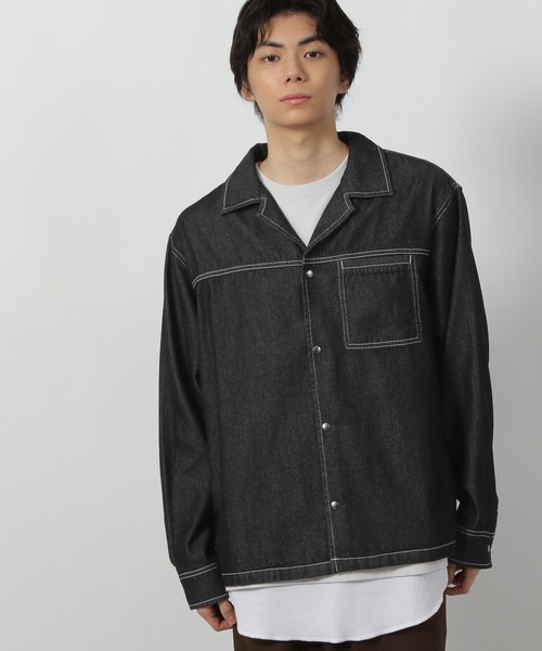 セール】デニムショートオープンカラーシャツ / 583349（シャツ