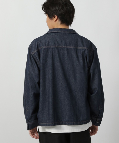 LAKOLE（ラコレ）の「デニムショートオープンカラーシャツ / 583349（シャツ/ブラウス・メンズ・ネイビー/ブラック・LARGE/MEDIUM）」の4枚目の写真