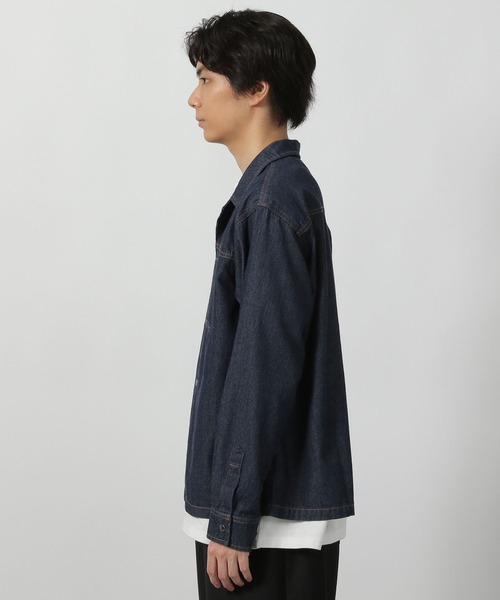 LAKOLE（ラコレ）の「デニムショートオープンカラーシャツ / 583349（シャツ/ブラウス・メンズ・ネイビー/ブラック・LARGE/MEDIUM）」の19枚目の写真