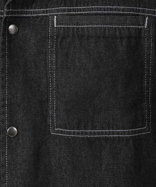 LAKOLE（ラコレ）の「デニムショートオープンカラーシャツ / 583349（シャツ/ブラウス・メンズ・ネイビー/ブラック・LARGE/MEDIUM）」の11枚目の写真
