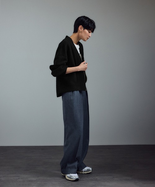 SALON adam et rope'(サロン アダム エ ロペ)の「【WEB限定】イタリアンエアリーブルゾン(ブルゾン・レディース・ライトグレー/ブラック/グレー・FREE)」の7枚目の写真