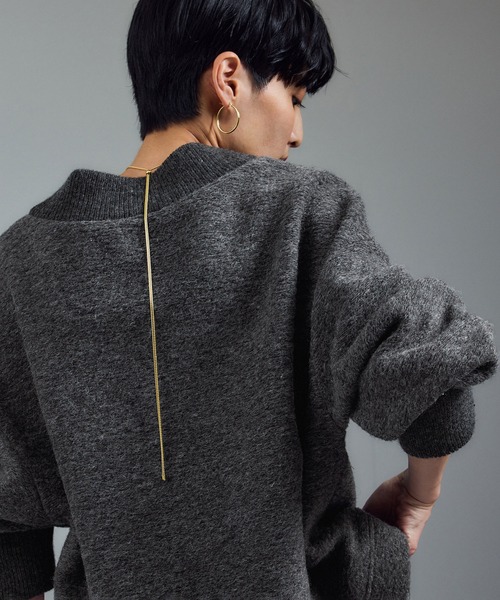 SALON adam et rope'(サロン アダム エ ロペ)の「【WEB限定】イタリアンエアリーブルゾン(ブルゾン・レディース・ライトグレー/ブラック/グレー・FREE)」の12枚目の写真