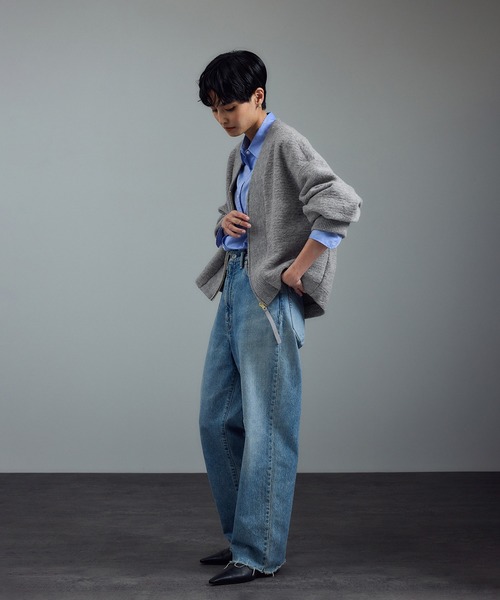 SALON adam et rope'(サロン アダム エ ロペ)の「【WEB限定】イタリアンエアリーブルゾン(ブルゾン・レディース・ライトグレー/ブラック/グレー・FREE)」の13枚目の写真