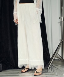 Ezick（エジック）の「scallop lace イージーパンツ/setup対応（スラックス）」