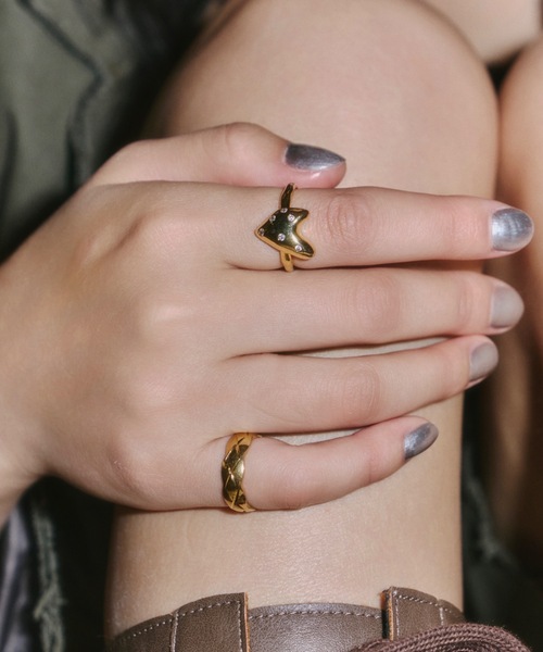 DTYYPE(ドタイプ)の「ストーンハートリング(リング・レディース・ゴールド/シルバー・FREE)」の12枚目の写真