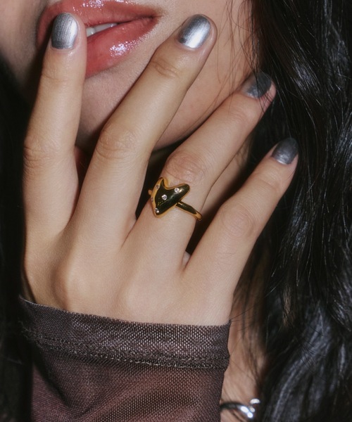 DTYYPE(ドタイプ)の「ストーンハートリング(リング・レディース・ゴールド/シルバー・FREE)」の8枚目の写真