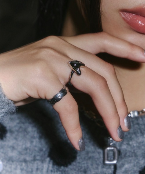 DTYYPE(ドタイプ)の「ストーンハートリング(リング・レディース・ゴールド/シルバー・FREE)」の6枚目の写真