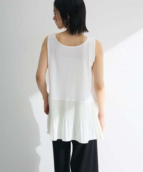 Green　Parks（グリーンパークス）の「裾プリーツタンクトップ（タンクトップ・レディース・ホワイト・FREE）」の21枚目の写真