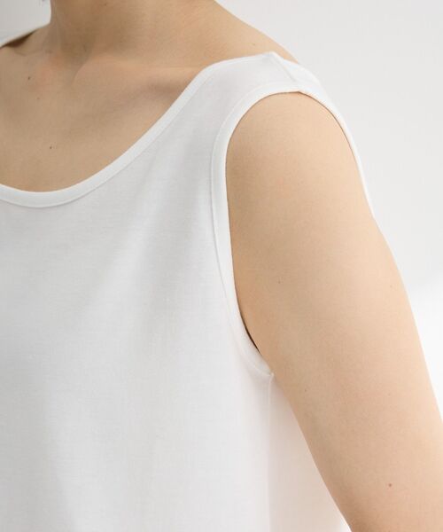 Green　Parks（グリーンパークス）の「裾プリーツタンクトップ（タンクトップ・レディース・ホワイト・FREE）」の11枚目の写真