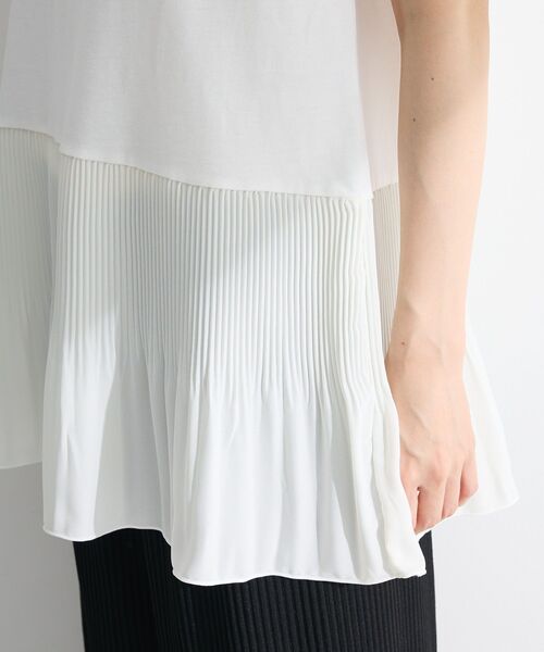 Green　Parks（グリーンパークス）の「裾プリーツタンクトップ（タンクトップ・レディース・ホワイト・FREE）」の12枚目の写真
