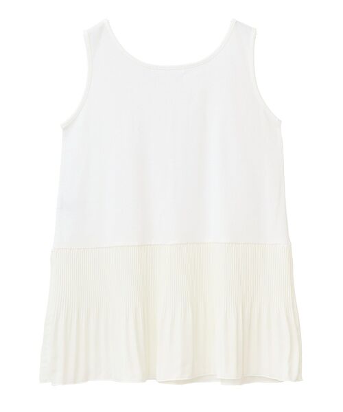Green　Parks（グリーンパークス）の「裾プリーツタンクトップ（タンクトップ・レディース・ホワイト・FREE）」の14枚目の写真