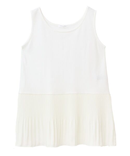 Green　Parks（グリーンパークス）の「裾プリーツタンクトップ（タンクトップ・レディース・ホワイト・FREE）」の10枚目の写真