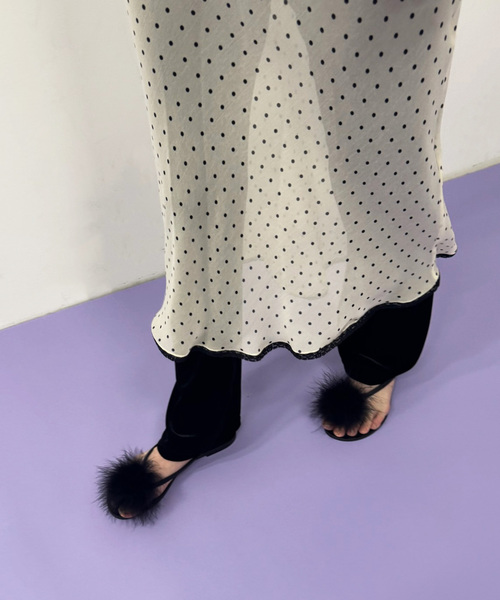 EDIT. FOR LULU(エディットフォールル)の「【LAOCOONTE/ラオコンテ】ファーサンダル(その他シューズ・レディース・ブラック・37/36)」の2枚目の写真