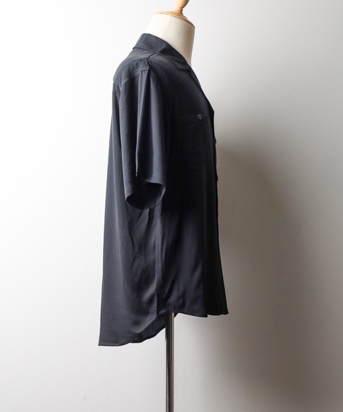 UNIVERSAL OVERALL(ユニバーサルオーバーオール)の「【72】【UNIVERSAL OVERALL】Opencollar Work Shirt(シャツ/ブラウス・レディース・モカ/ベージュ/ブラック・MEDIUM/LARGE)」の8枚目の写真