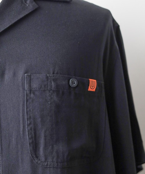 UNIVERSAL OVERALL(ユニバーサルオーバーオール)の「【72】【UNIVERSAL OVERALL】Opencollar Work Shirt(シャツ/ブラウス・レディース・モカ/ベージュ/ブラック・MEDIUM/LARGE)」の10枚目の写真