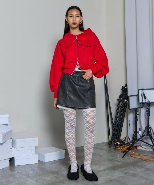 MAISON SPECIAL(メゾンスペシャル)の「Belted Vegan Leather Culottes/ベルテッドヴィーガンレザーキュロット■セットアップ対応■(その他パンツ・レディース・ブラウン/ブラック・38/36)」の3枚目の写真