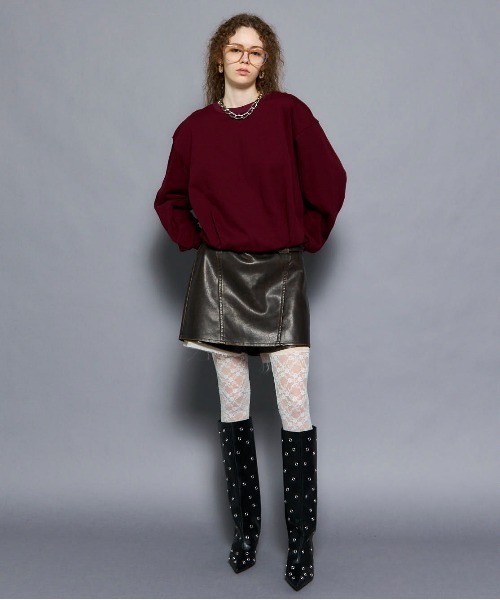 MAISON SPECIAL(メゾンスペシャル)の「Belted Vegan Leather Culottes/ベルテッドヴィーガンレザーキュロット■セットアップ対応■(その他パンツ・レディース・ブラウン/ブラック・38/36)」の5枚目の写真