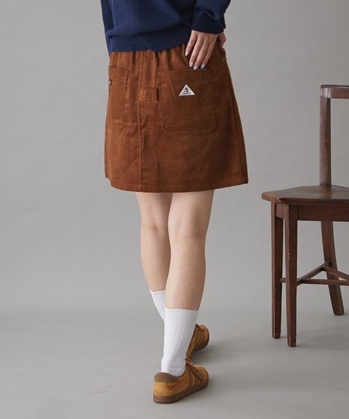 GEVACO(ゲバコ)の「【GEVACO】コーデュロイミニスカート(スカート・レディース・キャメル/アイボリー/ブラック・ONE SIZE)」の1枚目の写真