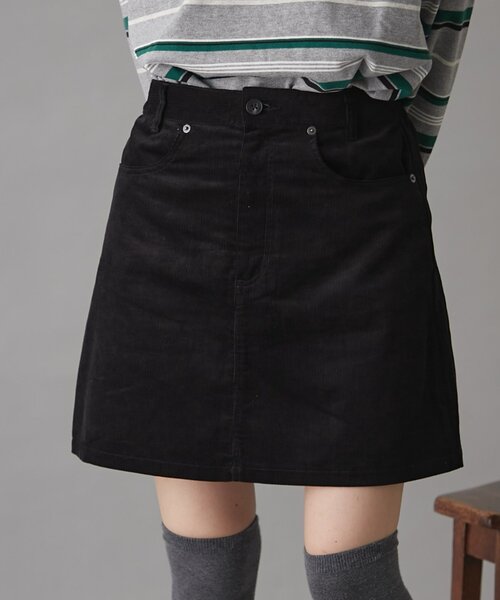 GEVACO(ゲバコ)の「【GEVACO】コーデュロイミニスカート(スカート・レディース・キャメル/アイボリー/ブラック・ONE SIZE)」の3枚目の写真