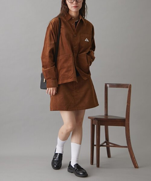 GEVACO(ゲバコ)の「【GEVACO】コーデュロイミニスカート(スカート・レディース・キャメル/アイボリー/ブラック・ONE SIZE)」の5枚目の写真