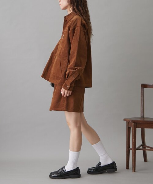 GEVACO(ゲバコ)の「【GEVACO】コーデュロイミニスカート(スカート・レディース・キャメル/アイボリー/ブラック・ONE SIZE)」の6枚目の写真