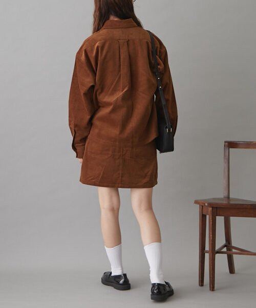 GEVACO(ゲバコ)の「【GEVACO】コーデュロイミニスカート(スカート・レディース・キャメル/アイボリー/ブラック・ONE SIZE)」の7枚目の写真