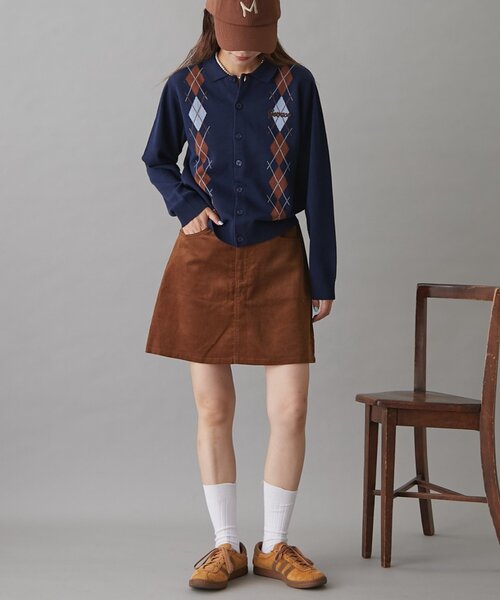 GEVACO(ゲバコ)の「【GEVACO】コーデュロイミニスカート(スカート・レディース・キャメル/アイボリー/ブラック・ONE SIZE)」の13枚目の写真