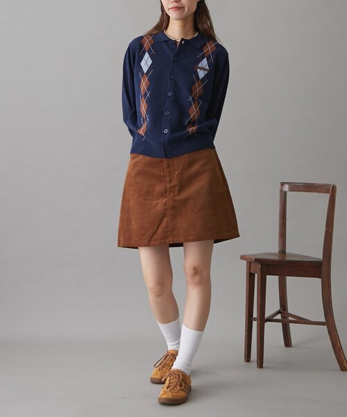 GEVACO(ゲバコ)の「【GEVACO】コーデュロイミニスカート(スカート・レディース・キャメル/アイボリー/ブラック・ONE SIZE)」の14枚目の写真