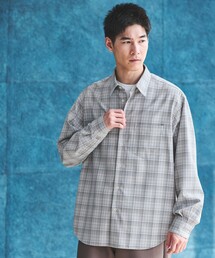 green label relaxing | ウォッシャブル チェック ジャストルーズ シャツ(シャツ/ブラウス)