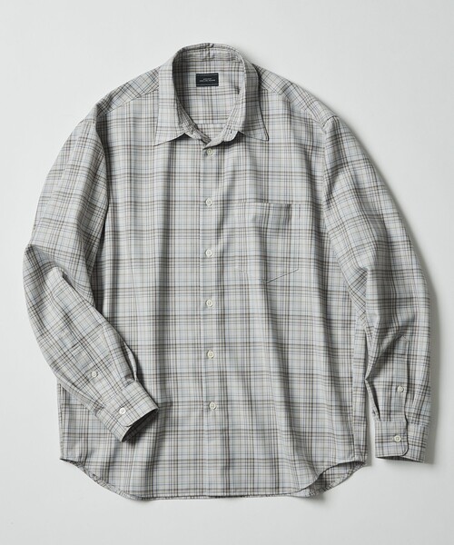 green label relaxing（グリーンレーベルリラクシング）の「ウォッシャブル チェック ジャストルーズ シャツ（シャツ/ブラウス・メンズ・ダークブラウン/ナチュラル/ダークグレー・XL/L/M/S）」の9枚目の写真