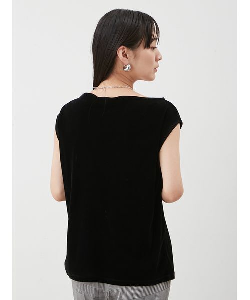 Mila Owen(ミラオーウェン)の「ボートネックフロッキーベロアプルオーバー(Tシャツ/カットソー・レディース・ブラック/ピンク/ベージュ・0/1)」の17枚目の写真