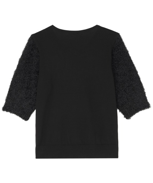 TOKYO SHIRTS（トウキョウシャツ）の「袖フェザー切替プルオーバー 五分袖（ニット/セーター・レディース・ブラック/ブラウン・M/L）」の3枚目の写真