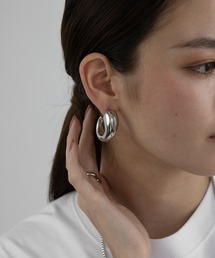 金属アレルギー対応 チャンキーオーバルピアス