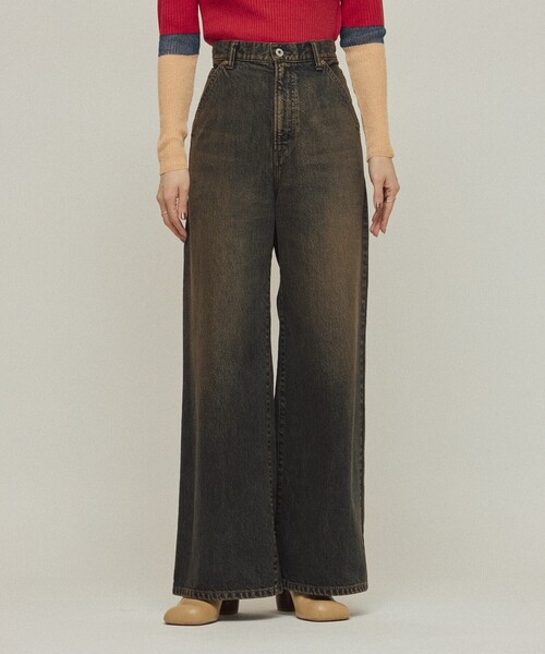 Johnbull（ジョンブル）の「JOHNBULL/ジョンブル ワイドデニム / JL254P01（デニムパンツ・レディース・ブラウン・M/S）」の10枚目の写真